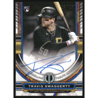 2023 Topps Tribute Autographs Blue #TATS Travis Swaggerty