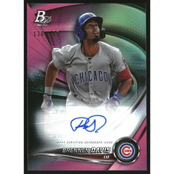 2022 Bowman Platinum Top Prospects Autographs Pink #TOP42 Brennen Davis