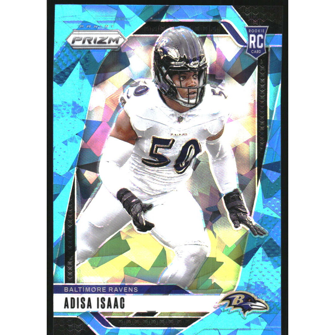 2024 Panini Prizm Prizms Blue Ice #302 Adisa Isaac. rookie card picture