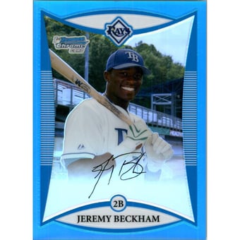 2008 Bowman Chrome Draft Prospects Blue Refractors #BDPP23 Jeremy Beckham DP