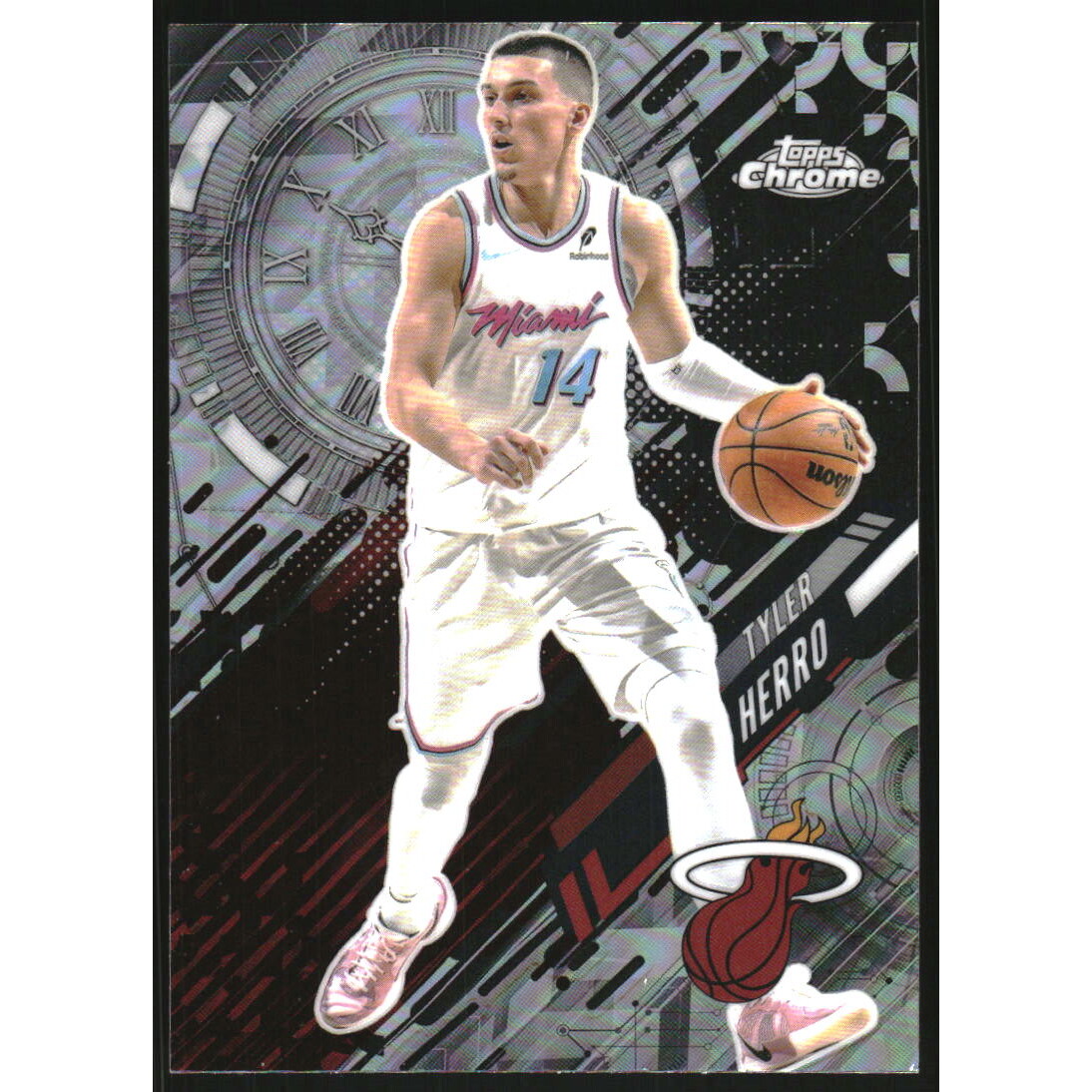 2025-26 Topps Chrome Go Time Refractors #GT6 Tyler Herro 2025-26 Topps Chrome Go Time Refractors #GT6 Tyler Herro