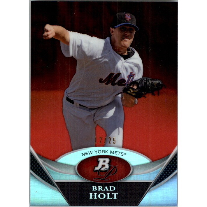 2011 Bowman Platinum Prospects Red Refractors #BPP78 Brad Holt. rookie card picture