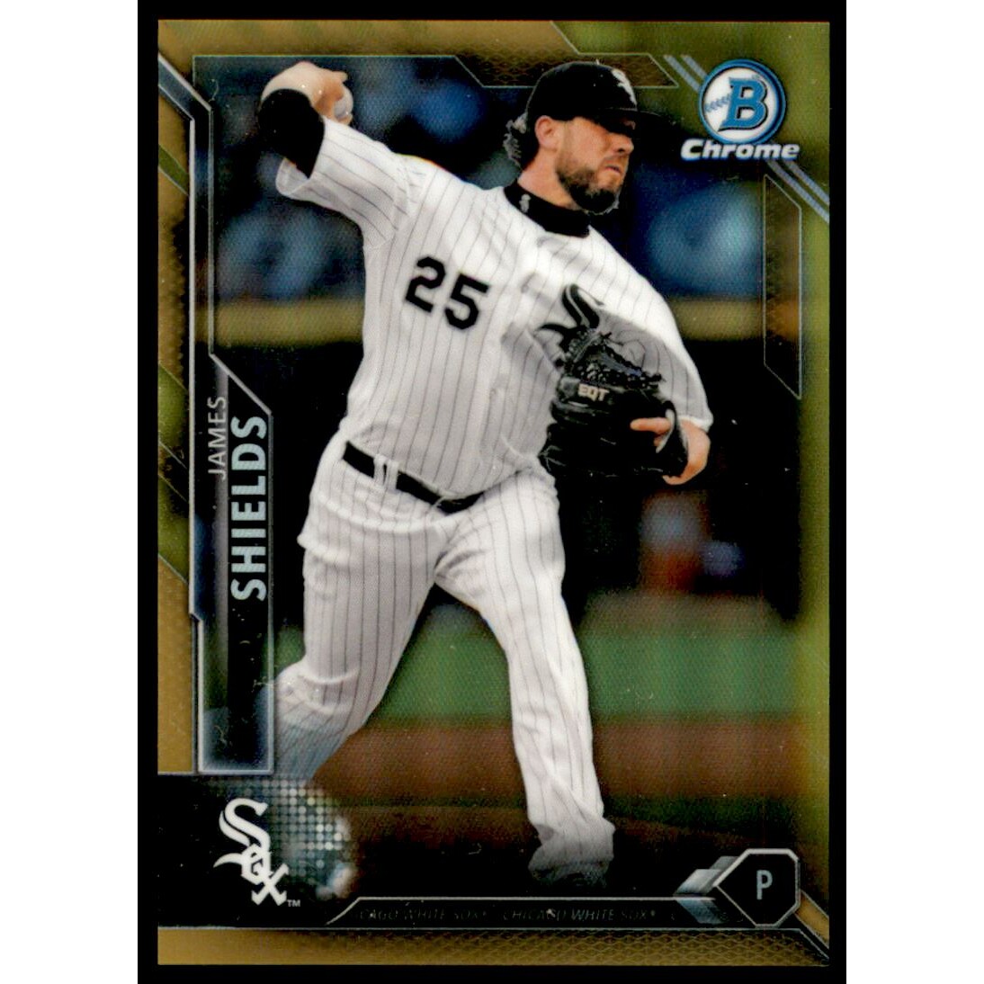 2016 Bowman Chrome Gold Refractors #88 James Shields 2016 Bowman Chrome Gold Refractors #88 James Shields