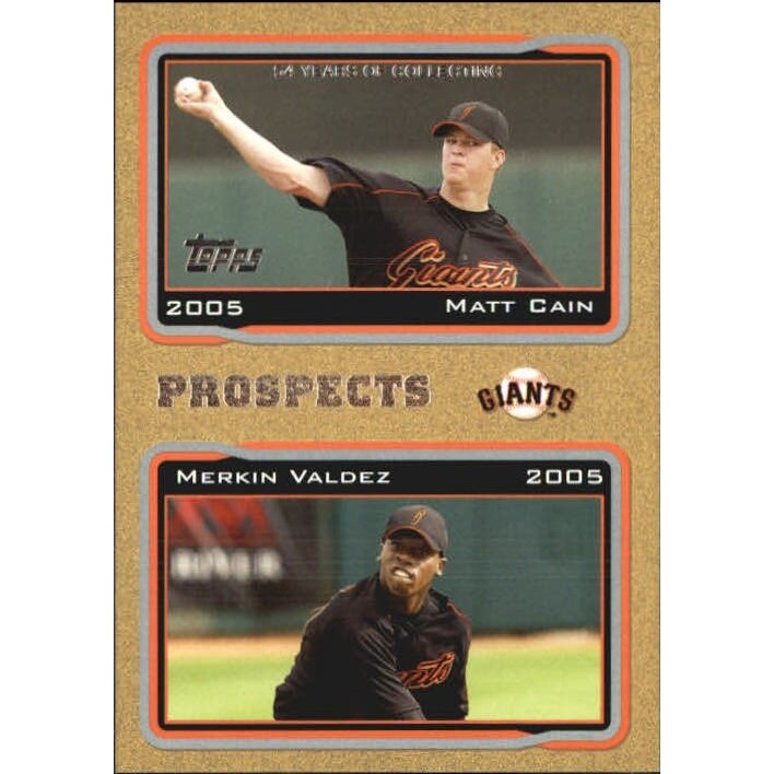 2005 Topps Gold #690 M.Cain/M.Valdez