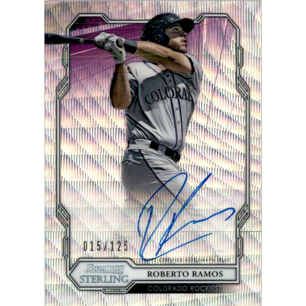 2019 Bowman Sterling Prospect Autographs Wave Refractors #BSPARR Roberto Ramos