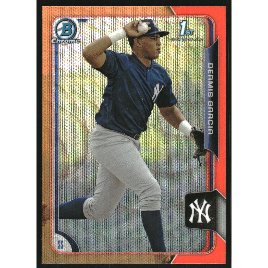 2015 Bowman Chrome Prospects Orange Wave Refractors #BCP13 Dermis Garcia