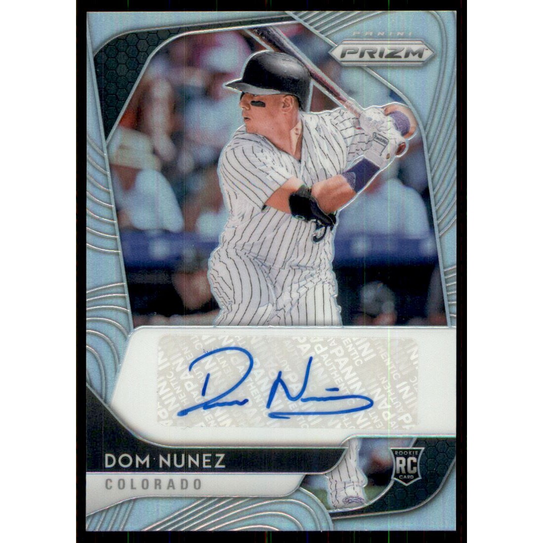 2020 Panini Prizm Rookie Autographs Prizms Silver #76 Dom Nunez