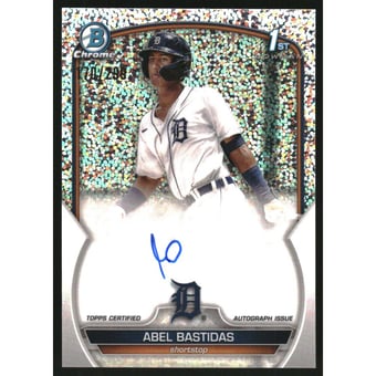 2023 Bowman Chrome Prospect Autographs Speckle Refractors #CPAAB Abel Bastidas
