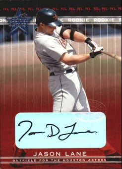 2002 Leaf Rookies and Stars Great American Signings #345 Jason Lane/150*