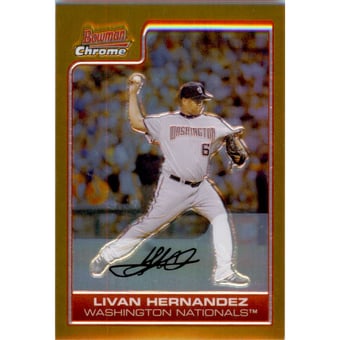 2006 Bowman Chrome Gold Refractors #109 Livan Hernandez