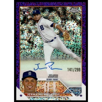 2023 Topps Chrome Rookie Autographs Purple Speckle Refractors #RAJP Jermaine Palacios