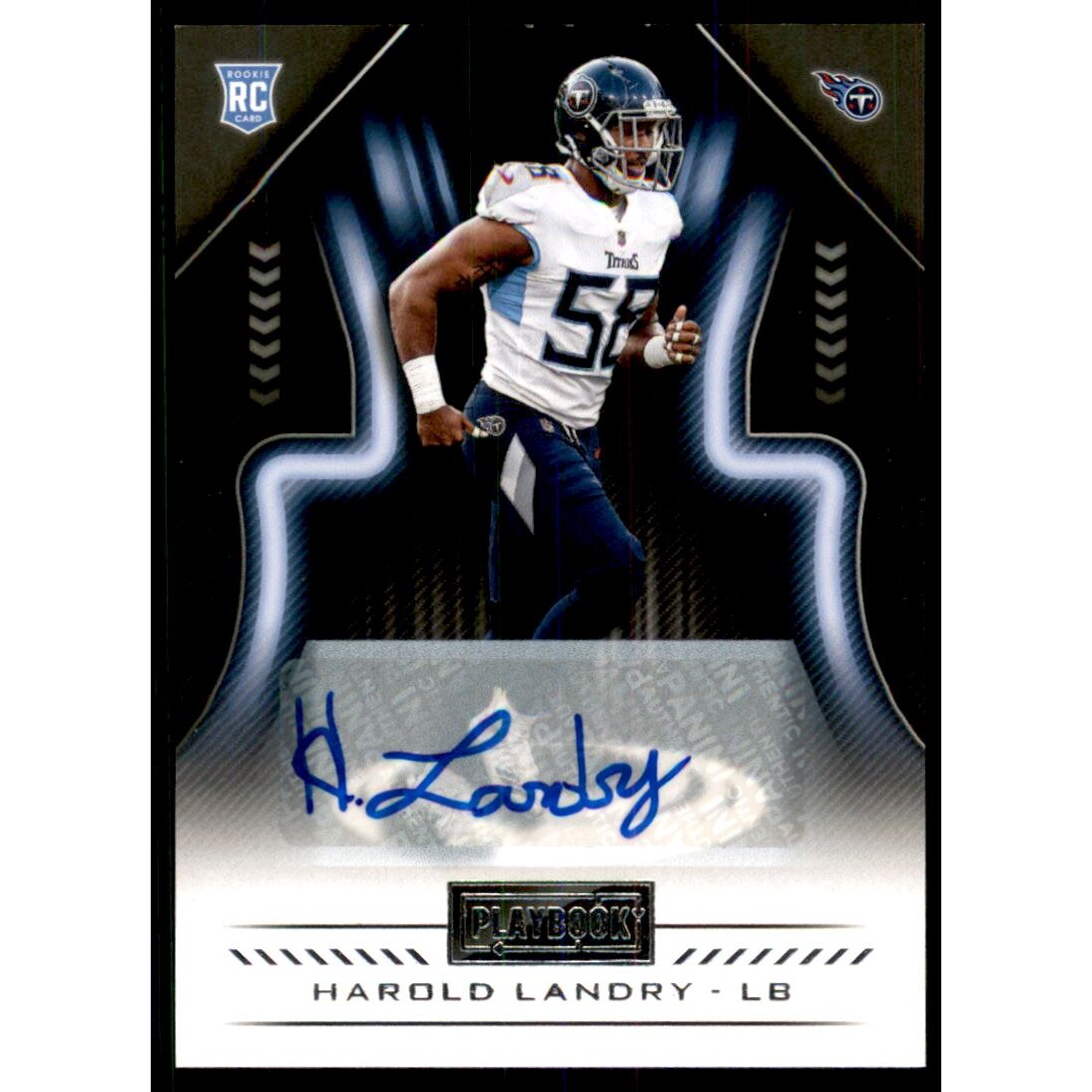 2018 Panini Playbook Rookie Signatures #126 Harold Landry. rookie card picture