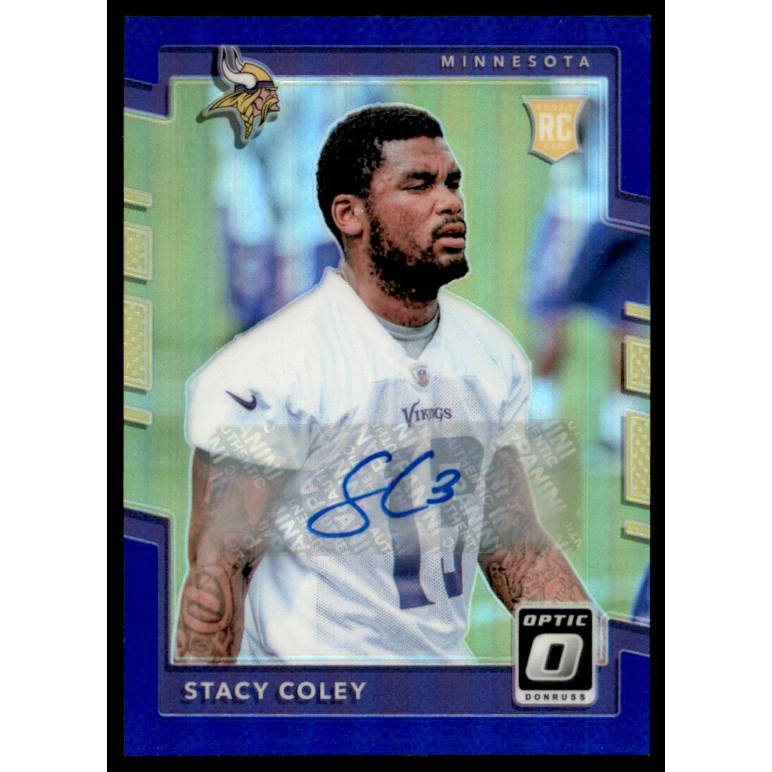 2017 Donruss Optic Rookie Autographs Blue #127 Stacy Coley/75