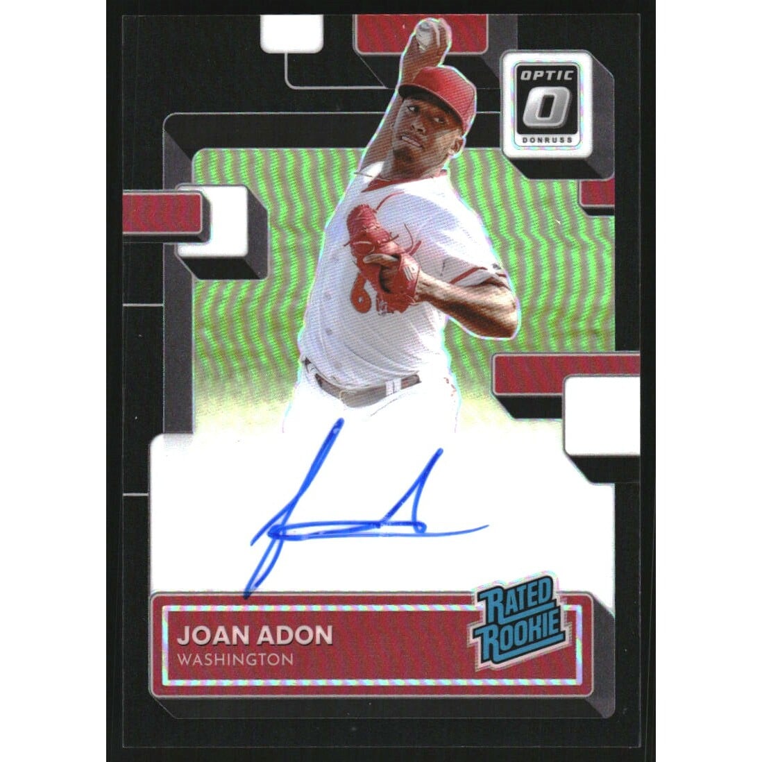 2022 Donruss Optic Rated Rookies Signatures Black #55 Joan Adon/49. rookie card picture