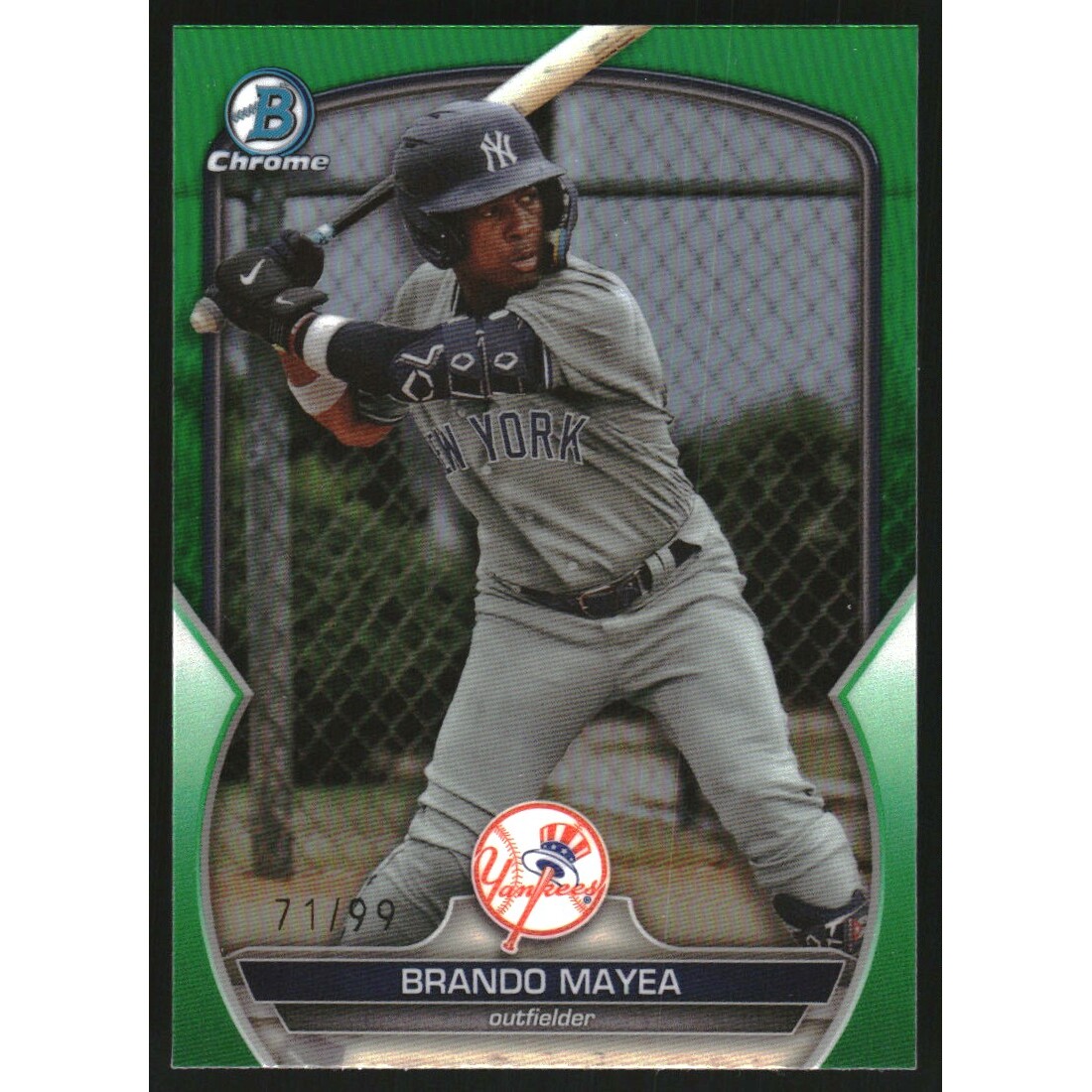 2023 Bowman Chrome Draft Green Refractors #BDC66 Brando Mayea