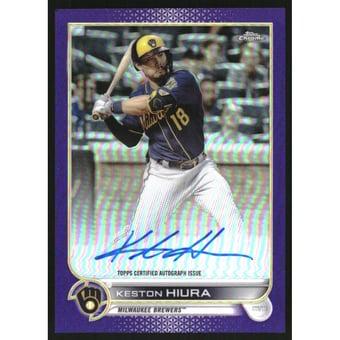 2022 Topps Chrome Veteran Autographs Purple Refractors #CVAKH Keston Hiura
