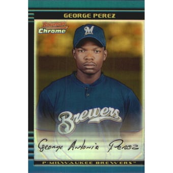 2002 Bowman Chrome Gold Refractors #368 George Perez
