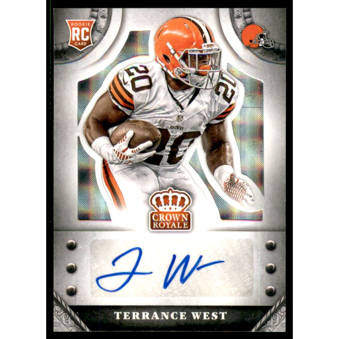 2014 Crown Royale Rookie Signatures Silver Plaid #STW Terrance West/75