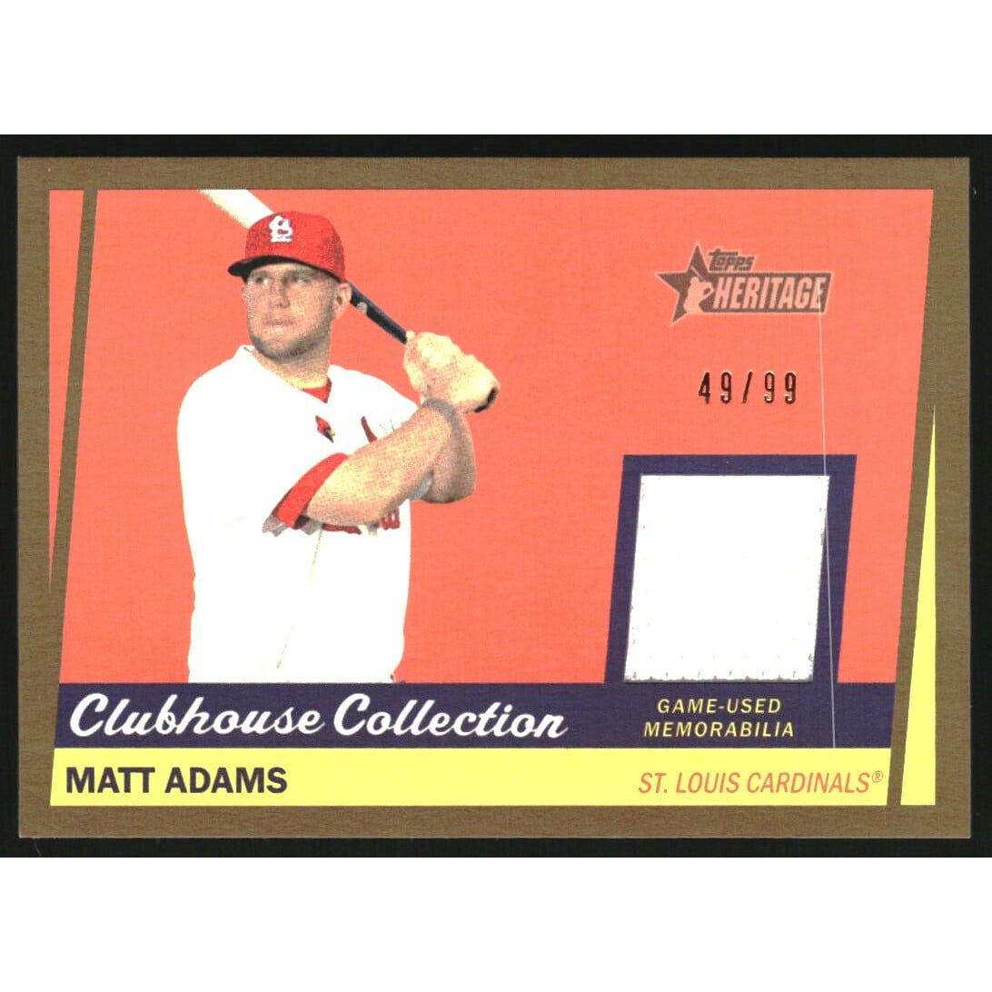 2016 Topps Heritage Clubhouse Collection Relics Gold #CCRMA Matt Adams. rookie card picture