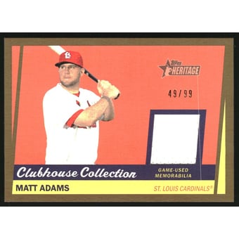 2016 Topps Heritage Clubhouse Collection Relics Gold #CCRMA Matt Adams