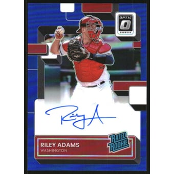 2022 Donruss Optic Rated Rookies Signatures Blue #45 Riley Adams/49