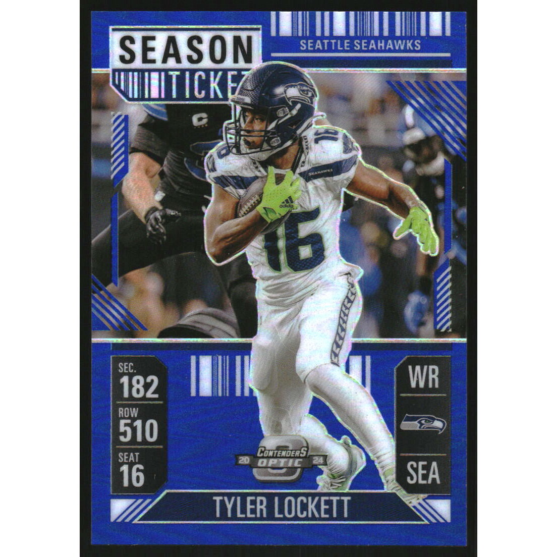 2024 Panini Contenders Optic Blue #50 Tyler Lockett. rookie card picture