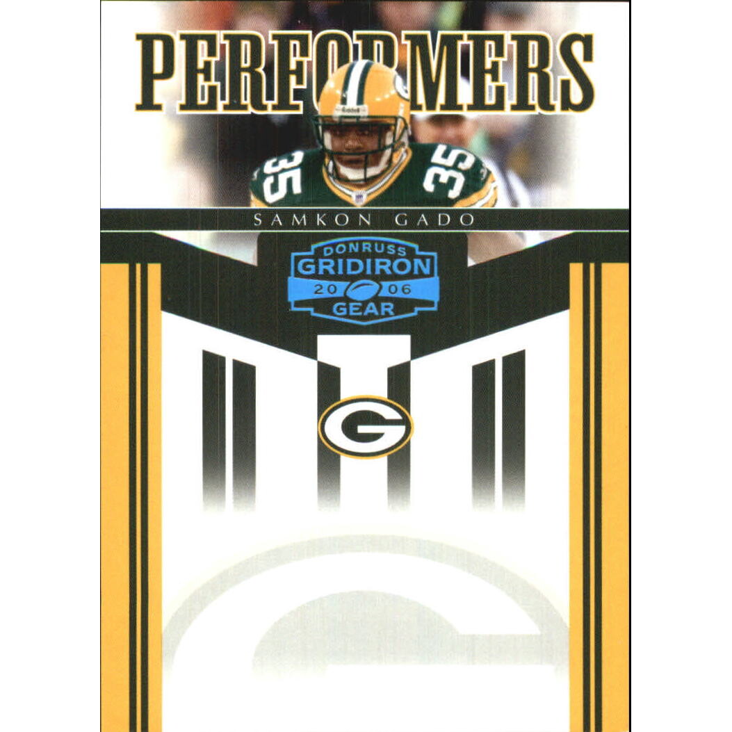 2006 Donruss Gridiron Gear Performers Platinum #34 Samkon Gado