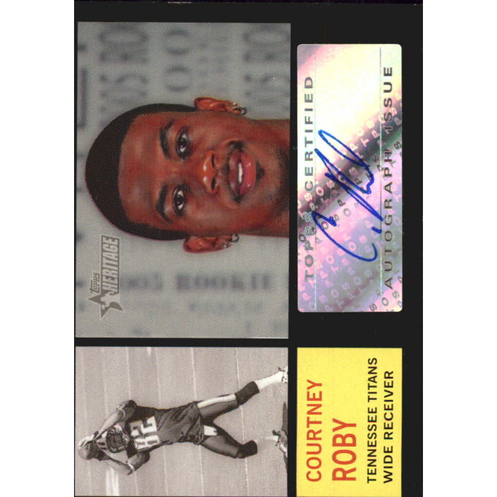 2005 Topps Heritage Real One Autographs #ROACR Courtney Roby I. rookie card picture