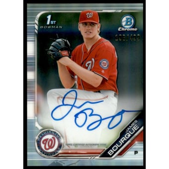 2019 Bowman Chrome Prospect Autographs Refractors #CPAJB James Bourque