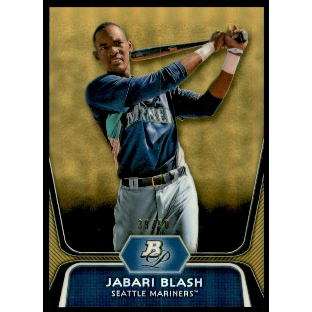 2012 Bowman Platinum Prospects Gold Refractors #BPP79 Jabari Blash