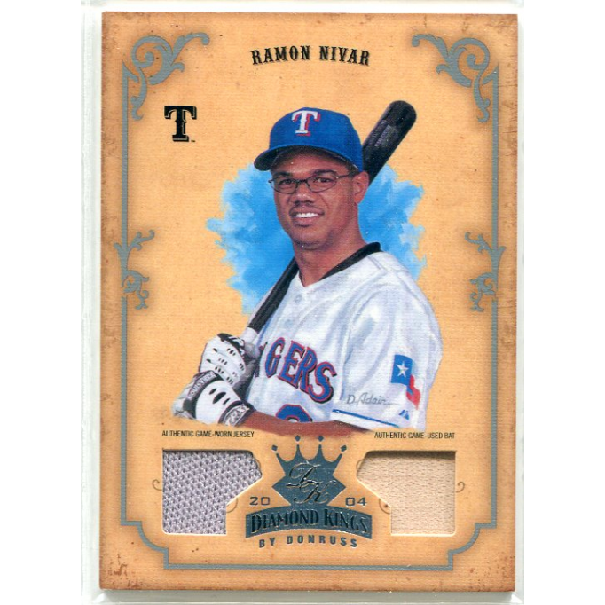 2004 Diamond Kings DK Materials Silver #58 Ramon Nivar Bat-Jsy/50