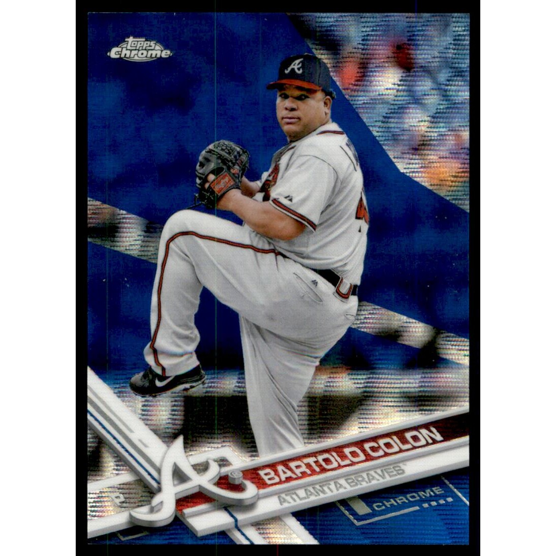 2017 Topps Chrome Blue Wave Refractors #33 Bartolo Colon. rookie card picture