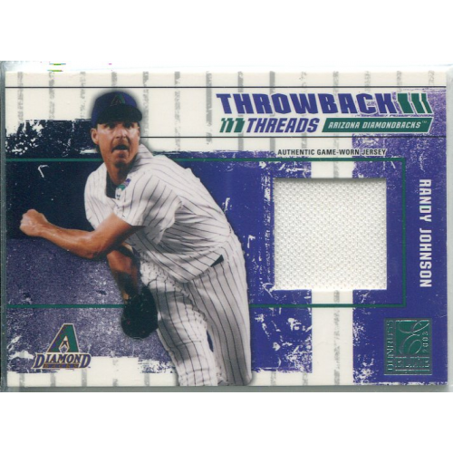 2003 Donruss Elite Throwback Threads #1 Randy Johnson D'backs. rookie card picture