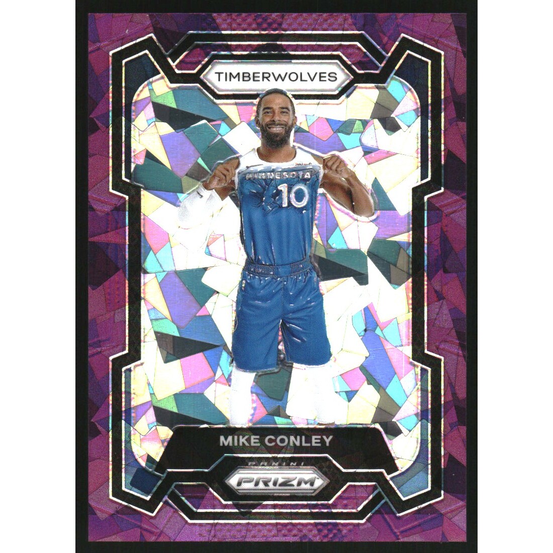 2023-24 Panini Prizm Prizms Purple Ice #57 Mike Conley