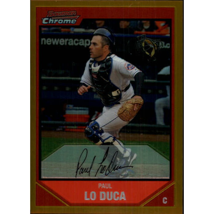 2007 Bowman Chrome Gold Refractors #62 Paul LoDuca. rookie card picture