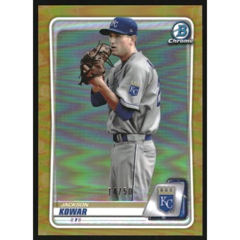 2020 Bowman Chrome Draft Gold Refractors #BD2 Jackson Kowar