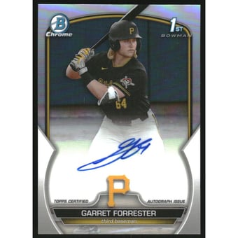 2023 Bowman Chrome Draft Autographs Refractors #CDAGF Garret Forrester
