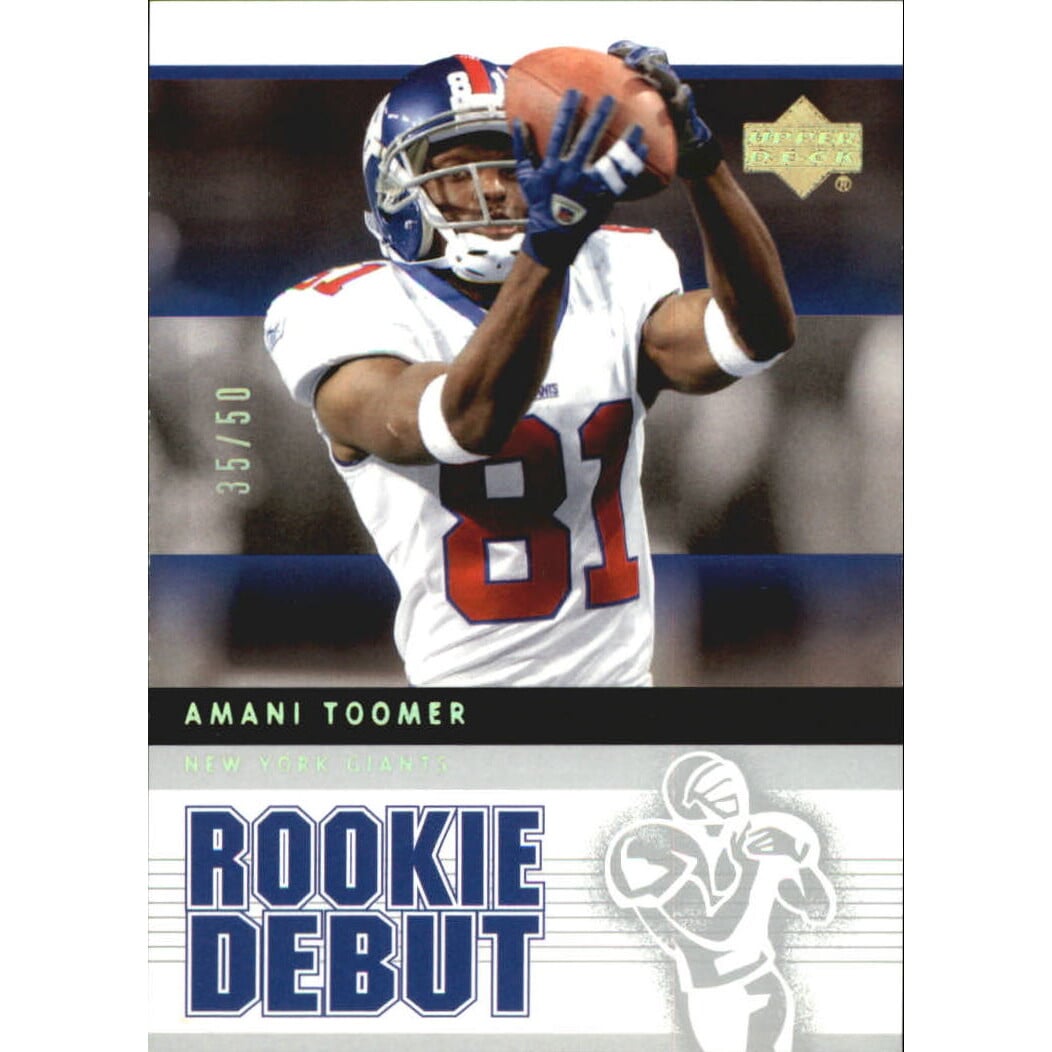 2005 Upper Deck Rookie Debut Gold Spectrum #66 Amani Toomer. rookie card picture