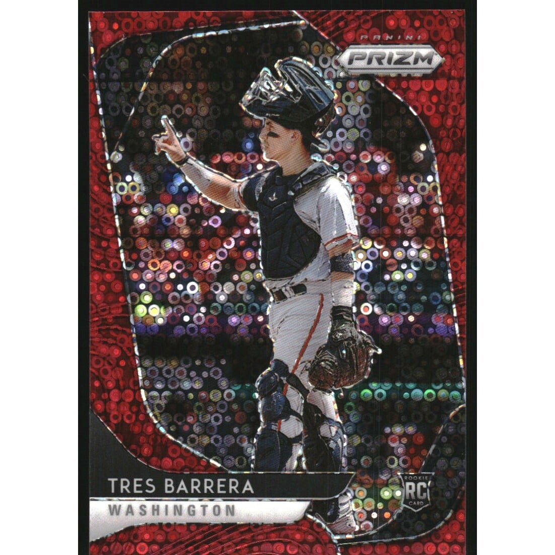 2020 Panini Prizm Prizms Red Donut Circles #206 Tres Barrera