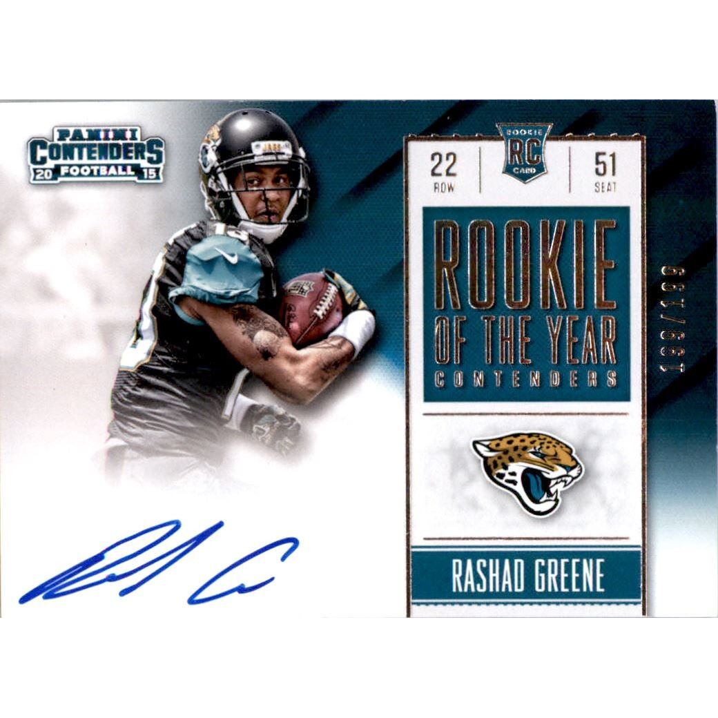 2015 Panini Contenders ROY Contenders Autographs Rookie Premiere #23 Rashad Greene/199