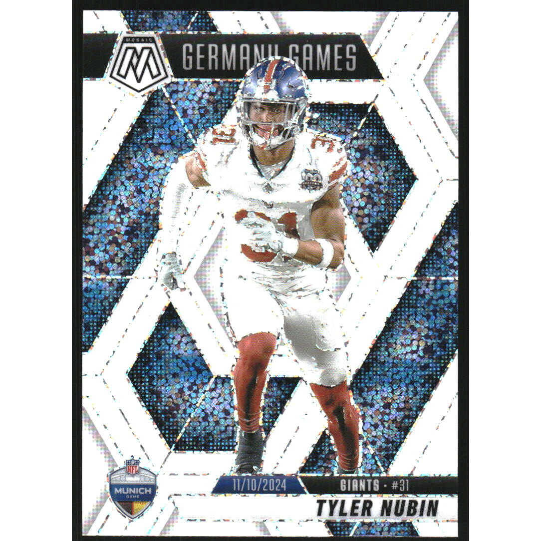 2025 Panini Mosaic White Sparkle #261 Tyler Nubin IG. rookie card picture
