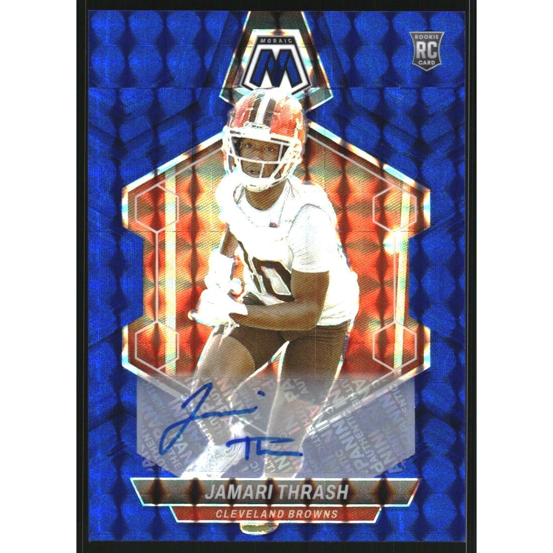 2024 Panini Mosaic Rookie Autographs Mosaic Blue #394 Jamari Thrash. rookie card picture
