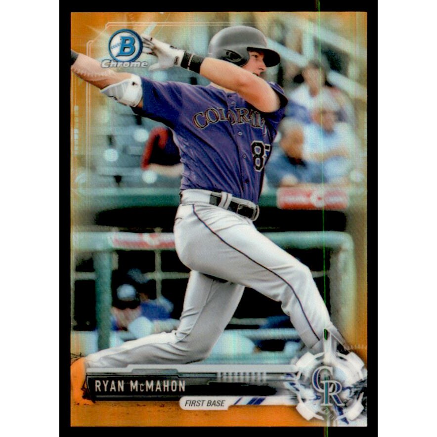 2017 Bowman Chrome Mini Prospects Orange Refractors #BCP217 Ryan McMahon. rookie card picture