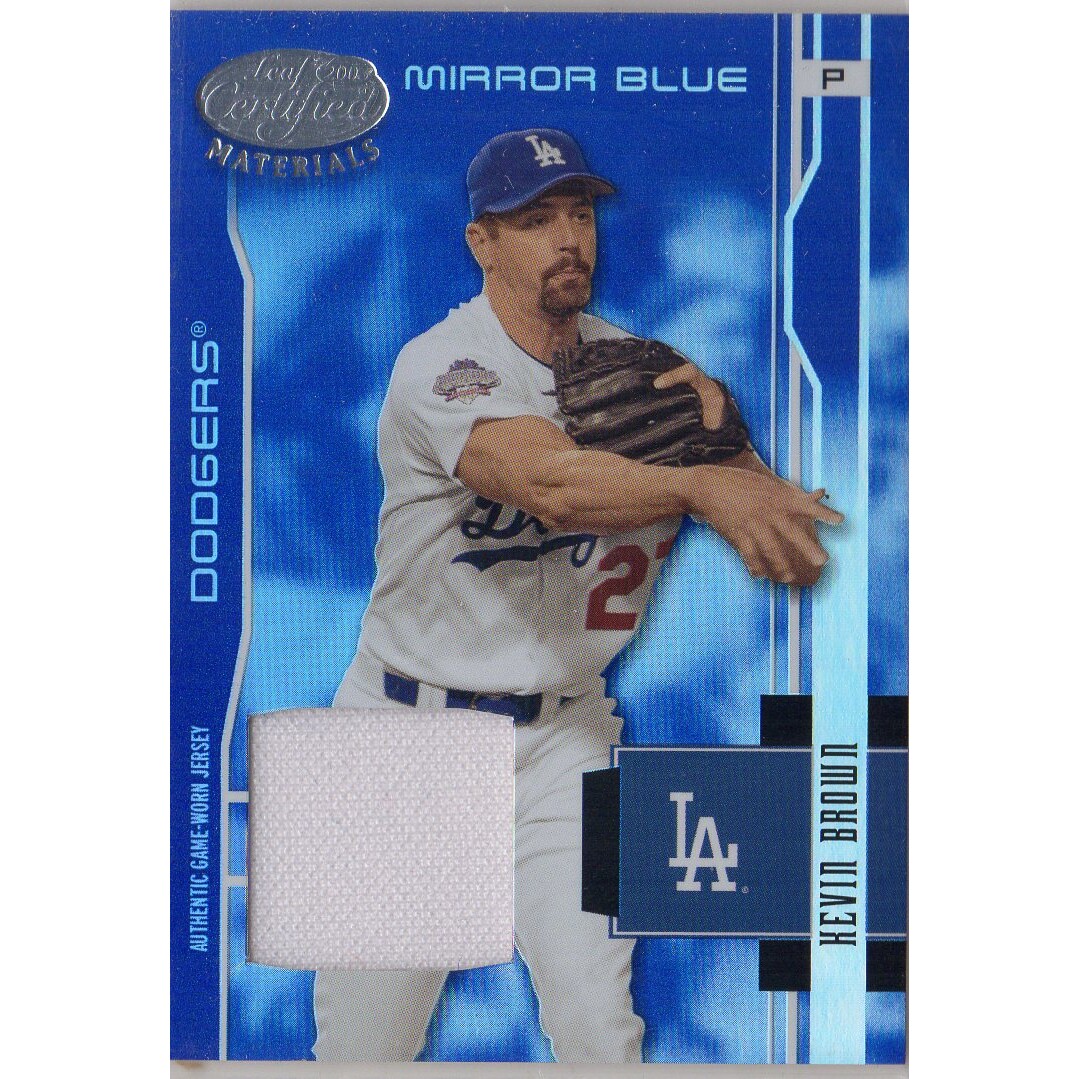 2003 Leaf Certified Materials Mirror Blue Materials #93 Kevin Brown Jsy/100