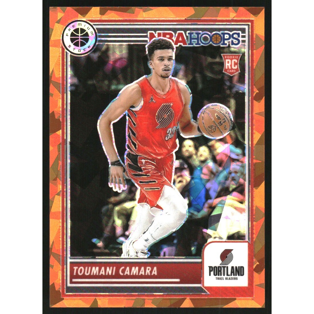 2023-24 Hoops Premium Stock Orange Ice Prizm #10 Toumani Camara