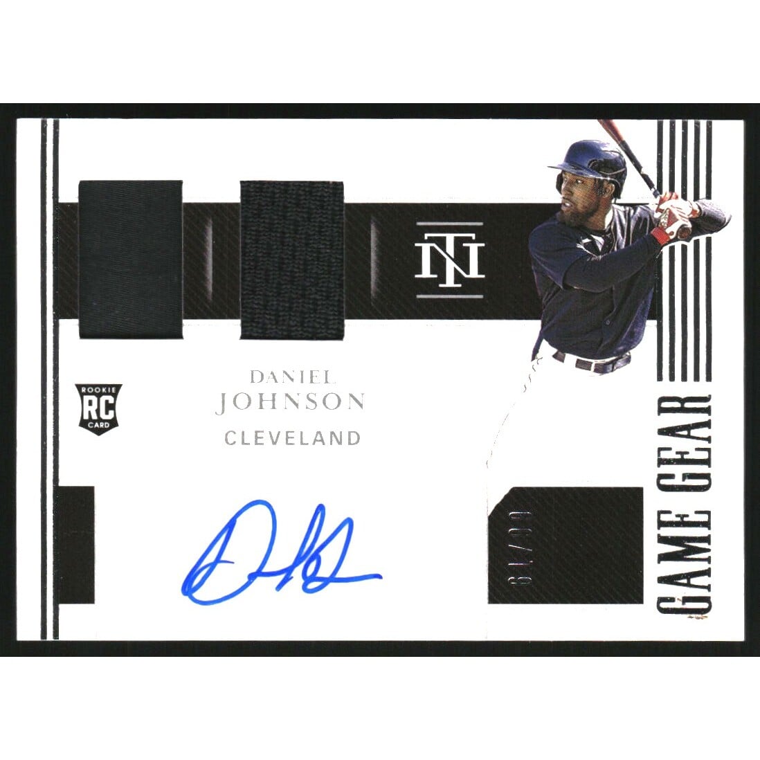 2021 Panini National Treasures Game Gear Dual Material Signatures #13 Daniel Johnson/99. rookie card picture