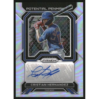 2023 Panini Prizm Potential Penmanship Prizms Silver #16 Cristian Hernandez