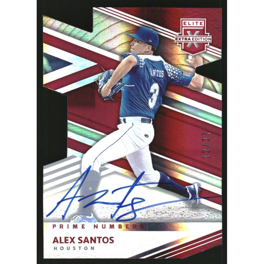 2020 Elite Extra Edition Signatures Prime Numbers B Die Cut #72 Alex Santos/37