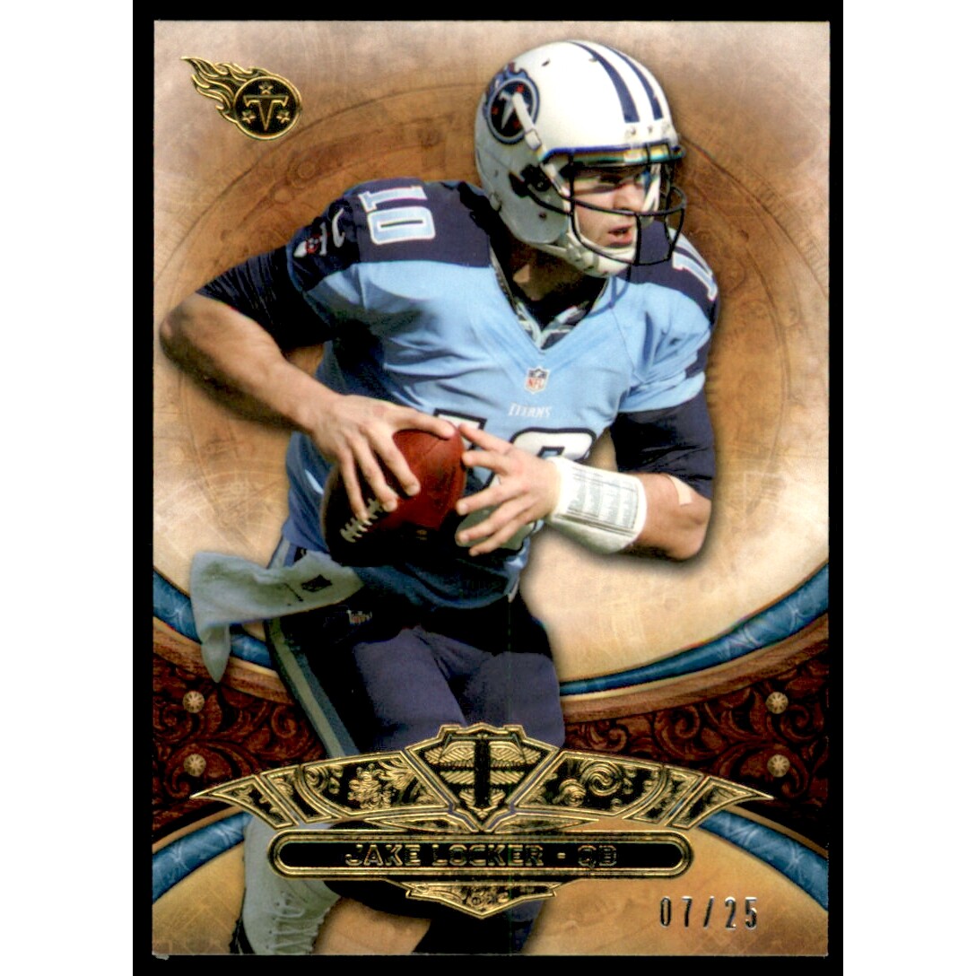 2013 Topps Triple Threads Sapphire #30 Jake Locker. rookie card picture