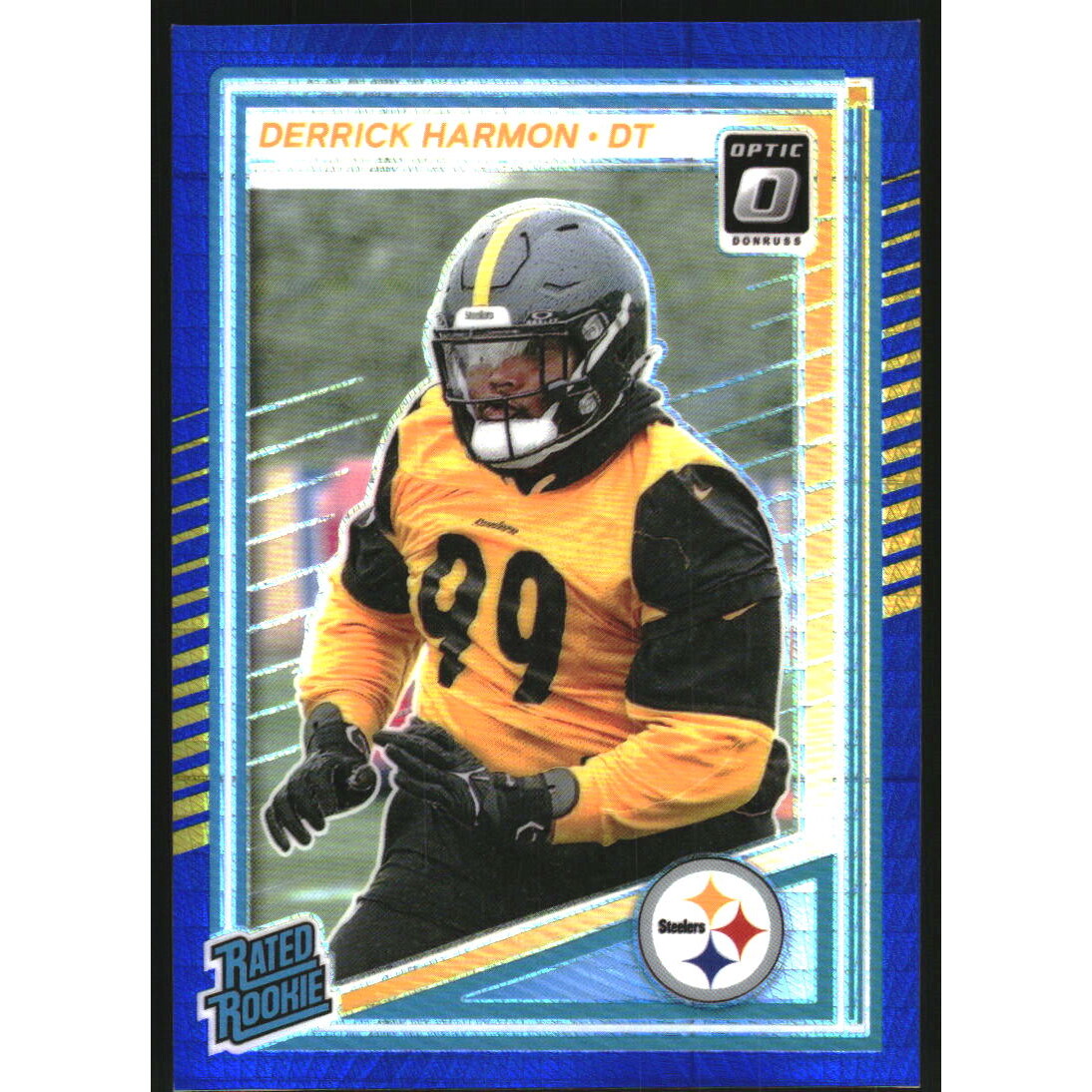 2025 Donruss Optic Blue Hyper #257 Derrick Harmon RR